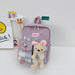 Bulk Jewelry Wholesale canvas double bear Children Bag JDC-CB-MF013 Wholesale factory from China YIWU China
