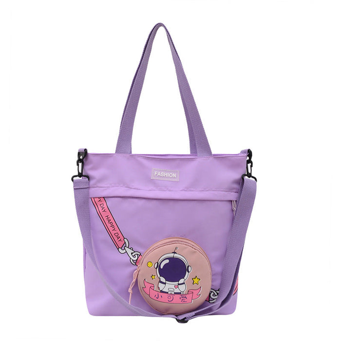 Wholesale canvas large capacity bear shoulder bag JDC-SD-MF010 Shoulder Bags 满丰 Violet Wholesale Jewelry JoyasDeChina Joyas De China