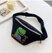 Wholesale canvas small chest bag JDC-SD-KR033 Shoulder Bags 坤然 Dinosaur black Wholesale Jewelry JoyasDeChina Joyas De China