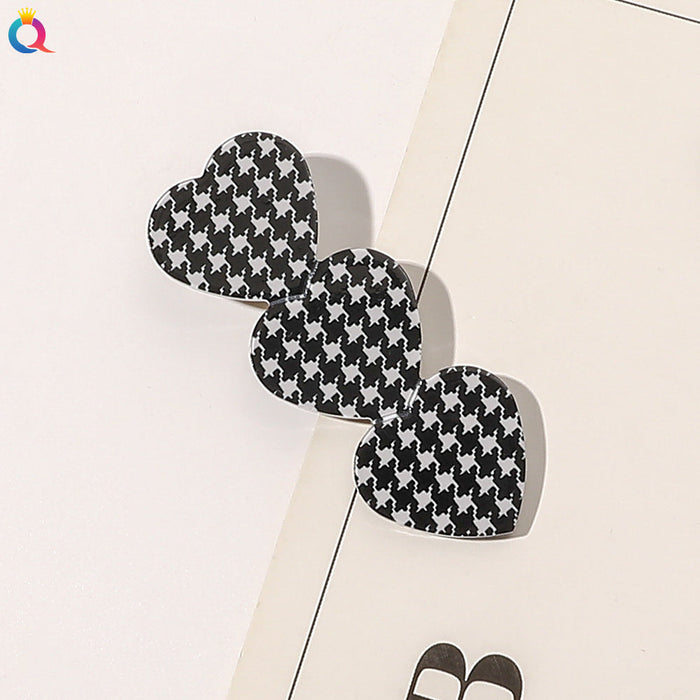 Wholesale card issuing Hair Clips JDC-HC-QY006 Hair Clips JoyasDeChina black wave point on white background - Wholesale Jewelry JoyasDeChina Joyas De China