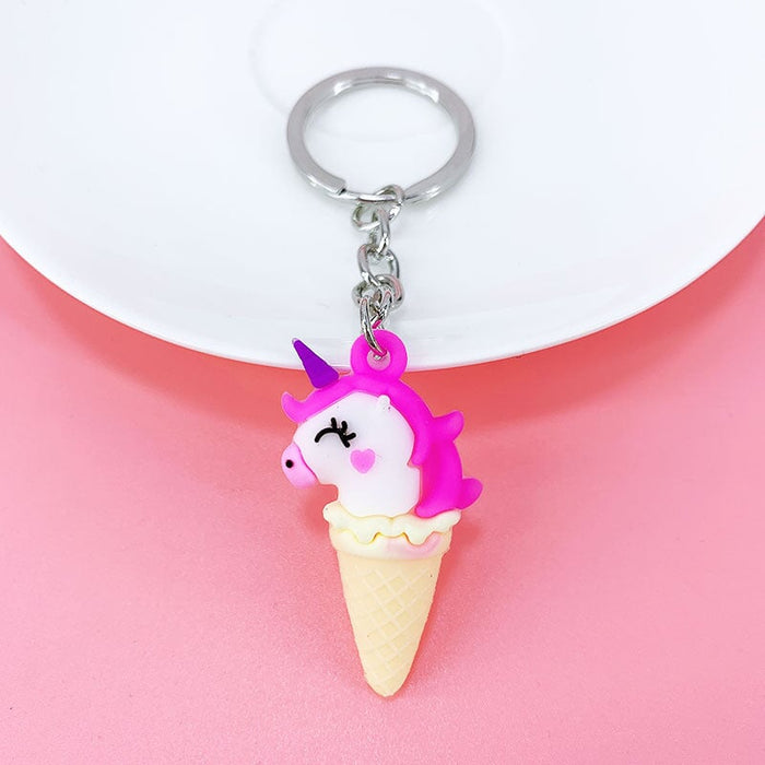 Wholesale cartoon animal ice cream alloy keychain MOQ≥ 10 JDC-KC-yongz008 Keychains 永泽 1 Wholesale Jewelry JoyasDeChina Joyas De China
