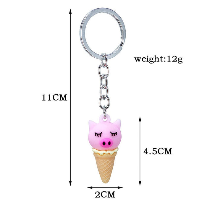 Wholesale cartoon animal ice cream alloy keychain MOQ≥ 10 JDC-KC-yongz008 Keychains 永泽 Wholesale Jewelry JoyasDeChina Joyas De China
