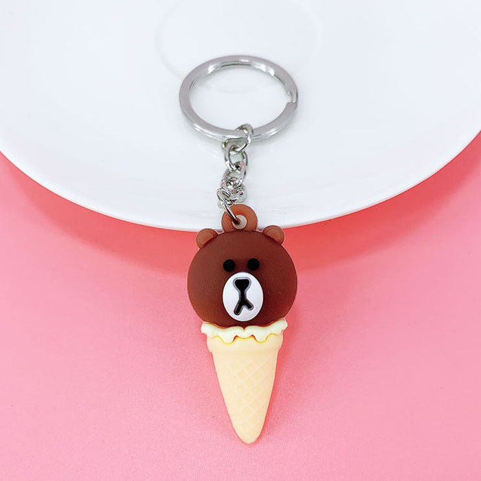 Wholesale cartoon animal ice cream alloy keychain MOQ≥ 10 JDC-KC-yongz008 Keychains 永泽 Wholesale Jewelry JoyasDeChina Joyas De China