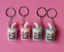 Wholesale cartoon beverage cup keychains JDC-KC-HTU012 Keychains 哈图 ramdon single Wholesale Jewelry JoyasDeChina Joyas De China