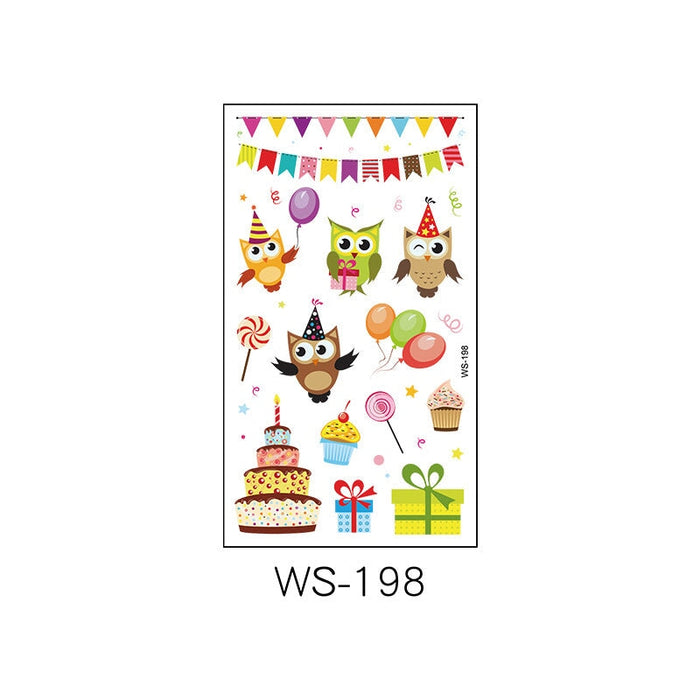 Wholesale Cartoon Birthday Party Waterproof Tattoo Stickers JDC-TS-XLM002 Sticker 星里美 WS-198 105x60mm Wholesale Jewelry JoyasDeChina Joyas De China