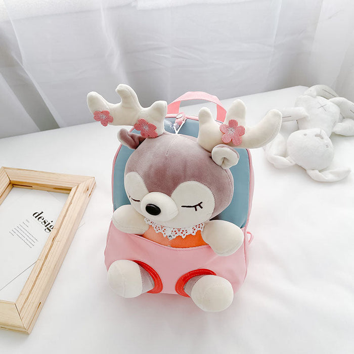 Wholesale cartoon bunny book nylon Children's Backpack Bags JDC-BP-EM001 Backpack Bags JoyasDeChina Deer pink Wholesale Jewelry JoyasDeChina Joyas De China