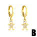 Wholesale cartoon character zircon copper plated 18k gold earrings JDC-ES-AS-020 Earrings 翱?N B Wholesale Jewelry JoyasDeChina Joyas De China