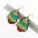 Wholesale cartoon christmas elk flannel earrings JDC-ES-JY003 Earrings JoyasDeChina Colored Christmas tree Wholesale Jewelry JoyasDeChina Joyas De China