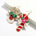 Wholesale cartoon christmas elk flannel earrings JDC-ES-JY003 Earrings JoyasDeChina Elk cane Wholesale Jewelry JoyasDeChina Joyas De China