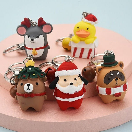 Wholesale Cartoon Christmas Resin Keychain JDC-KC-WS026 Keychains 围颂 Wholesale Jewelry JoyasDeChina Joyas De China