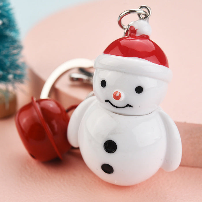 Wholesale Cartoon Christmas Resin Keychain JDC-KC-WS027 Keychains 围颂 White snowman OPP bag Wholesale Jewelry JoyasDeChina Joyas De China