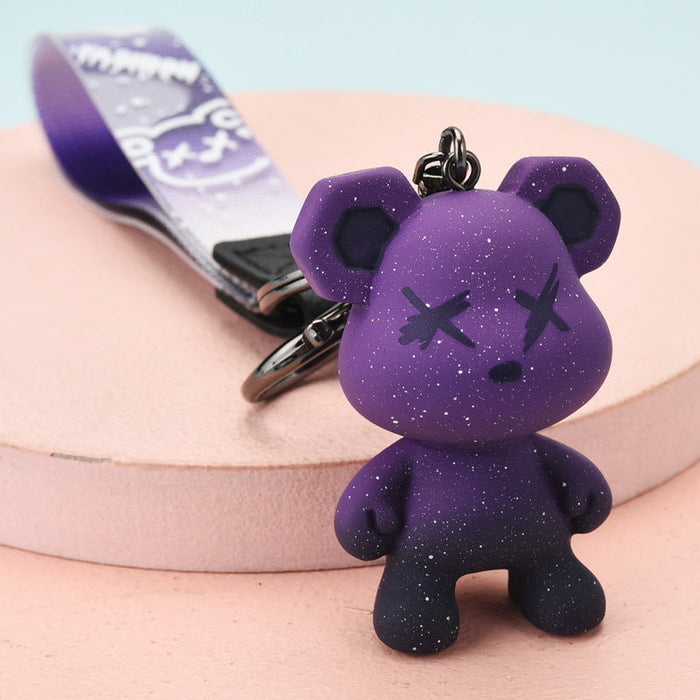Wholesale Cartoon Color Bear Resin Keychain JDC-KC-WS028 Keychains 围颂 purple Wholesale Jewelry JoyasDeChina Joyas De China
