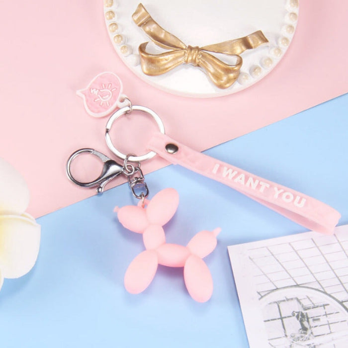 Wholesale Cartoon Cute Epoxy Balloons Dog Keychain JDC-KC-HongW001 Keychains 鸿文 Wholesale Jewelry JoyasDeChina Joyas De China
