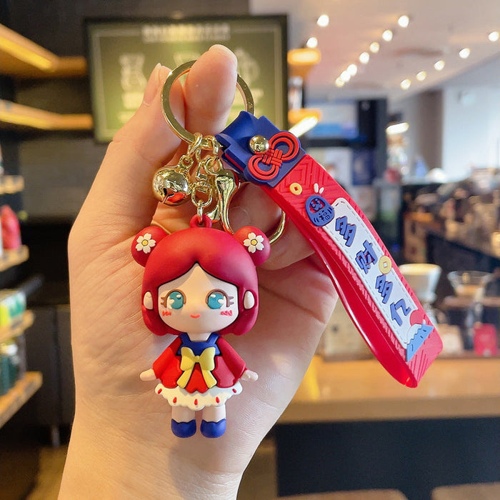 Wholesale Cartoon doll doll keychain PVC JDC-KC-JG062 Keychains 金葛 girl Bagged Wholesale Jewelry JoyasDeChina Joyas De China