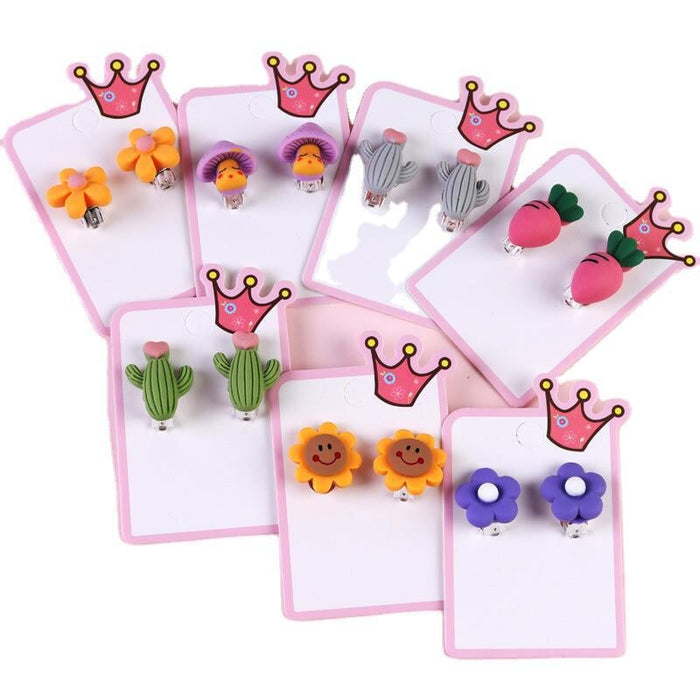 Wholesale Cartoon Earless Children's Ear Clips JDC-ES-Duor001 Earrings 朵蕊 Wholesale Jewelry JoyasDeChina Joyas De China
