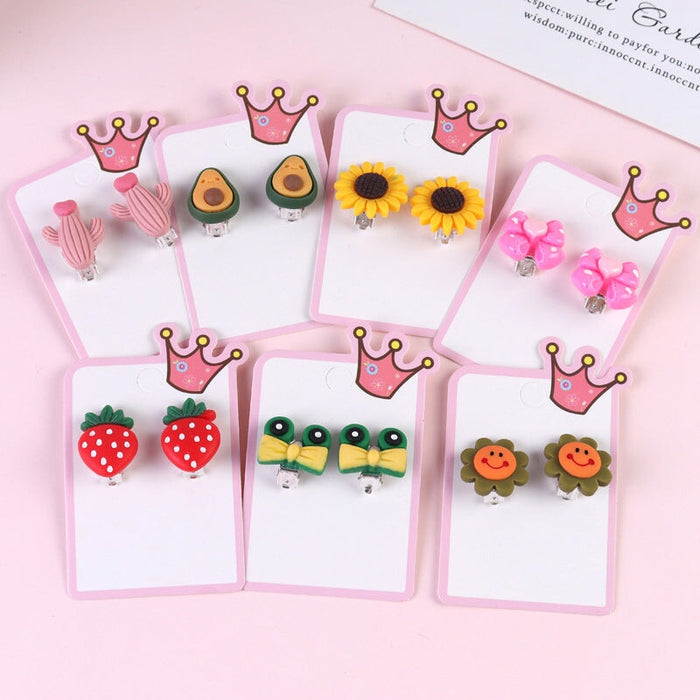Wholesale Cartoon Earless Children's Ear Clips JDC-ES-Duor001 Earrings 朵蕊 Wholesale Jewelry JoyasDeChina Joyas De China