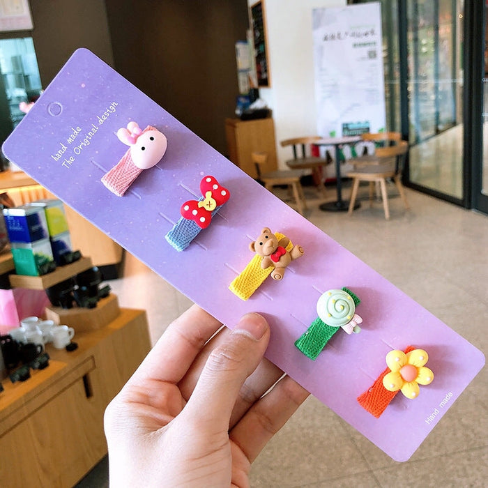 Wholesale Cartoon Flower Kids HairPin JDC-HC-Shij002 Hair Clips 世景 10 Wholesale Jewelry JoyasDeChina Joyas De China