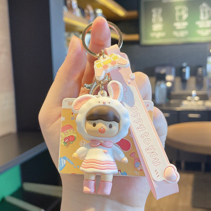 Wholesale Cartoon Lele Doll PVC Keychain JDC-KC-JG081 Keychains 金葛 rabbit Wholesale Jewelry JoyasDeChina Joyas De China