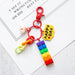 Wholesale Cartoon Love Flowers Plastic Rainbow Building Blocks Keychain JDC-KC-QiaM001 Keychains 恰美 Wholesale Jewelry JoyasDeChina Joyas De China