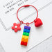 Wholesale Cartoon Love Flowers Plastic Rainbow Building Blocks Keychain JDC-KC-QiaM001 Keychains 恰美 Wholesale Jewelry JoyasDeChina Joyas De China