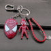 Wholesale cartoon metal Keychains JDC-KC-SH001 Keychains JoyasDeChina Red mask+red spider-man+red and black rope+leather buckle Wholesale Jewelry JoyasDeChina Joyas De China