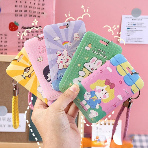 Wholesale Cartoon Plastic Card Holder PU Lanyard Keychain JDC-KC-Gangs003 Keychains 港升 Wholesale Jewelry JoyasDeChina Joyas De China
