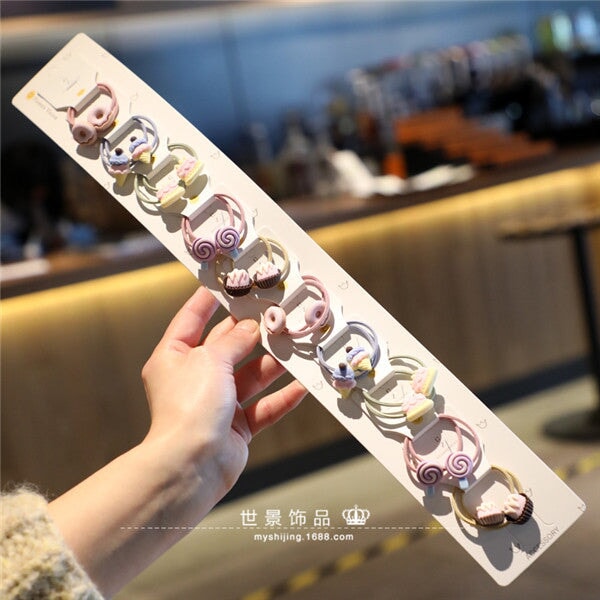 Wholesale Cartoon Plastic Resin Children Hair Scrunchies MOQ≥5 JDC-HS-Shij005 Hair Scrunchies 世景 MOQ5 bingjil set Wholesale Jewelry JoyasDeChina Joyas De China