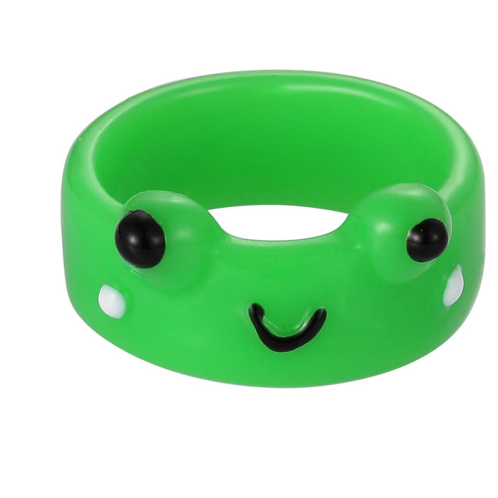 Wholesale cartoon resin frog ring JDC-RS-F084 Rings 韩之尚 Wholesale Jewelry JoyasDeChina Joyas De China