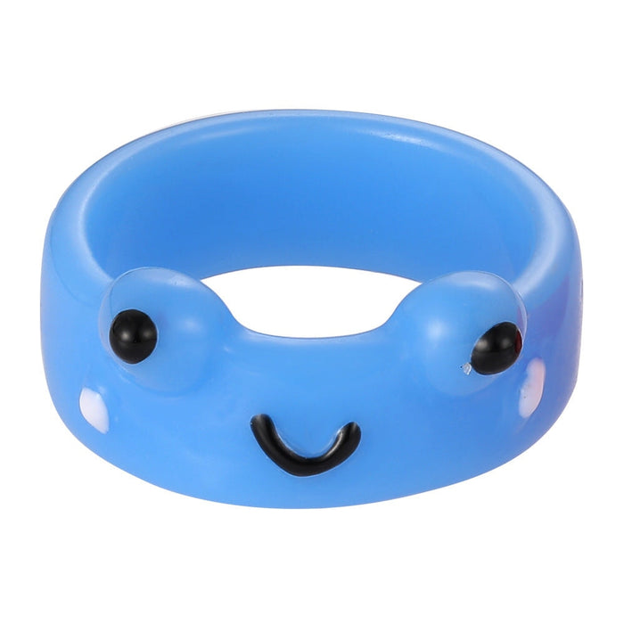 Wholesale cartoon resin frog ring JDC-RS-F084 Rings 韩之尚 Wholesale Jewelry JoyasDeChina Joyas De China