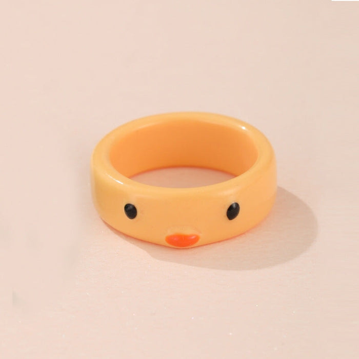 Wholesale cartoon resin frog ring JDC-RS-F084 Rings 韩之尚 Wholesale Jewelry JoyasDeChina Joyas De China