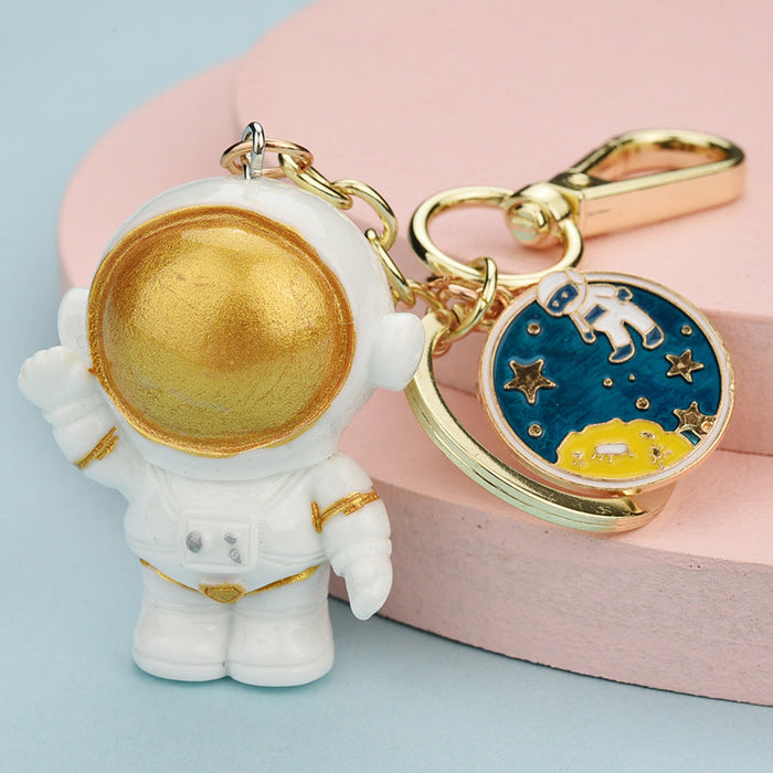 Wholesale Cartoon Resin Metal Astronaut Spaceman Keychain JDC-KC-WS149 Keychains 围颂 gold OPP bag Wholesale Jewelry JoyasDeChina Joyas De China