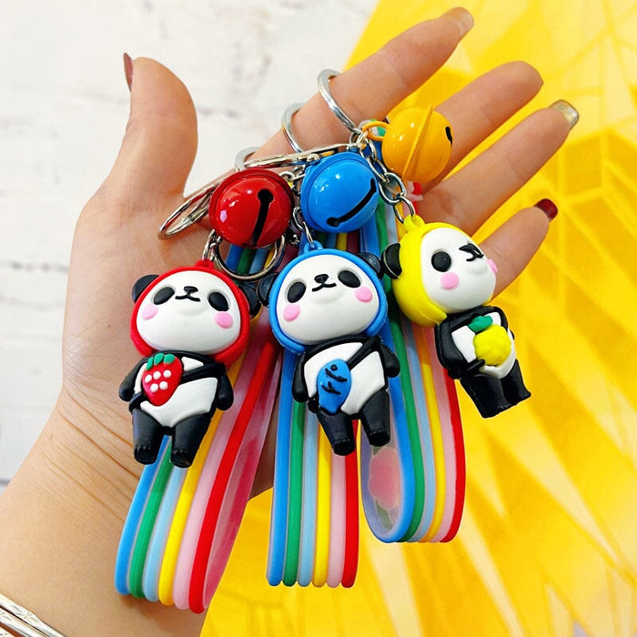 Wholesale Cartoon Silicone Panda Keychain (M) JDC-KC-Yonuo009 Keychains 柚诺 Wholesale Jewelry JoyasDeChina Joyas De China