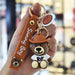 Wholesale cartoon soft rubber metal bear keychains JDC-KC-WS034 Keychains 围颂 brown Wholesale Jewelry JoyasDeChina Joyas De China