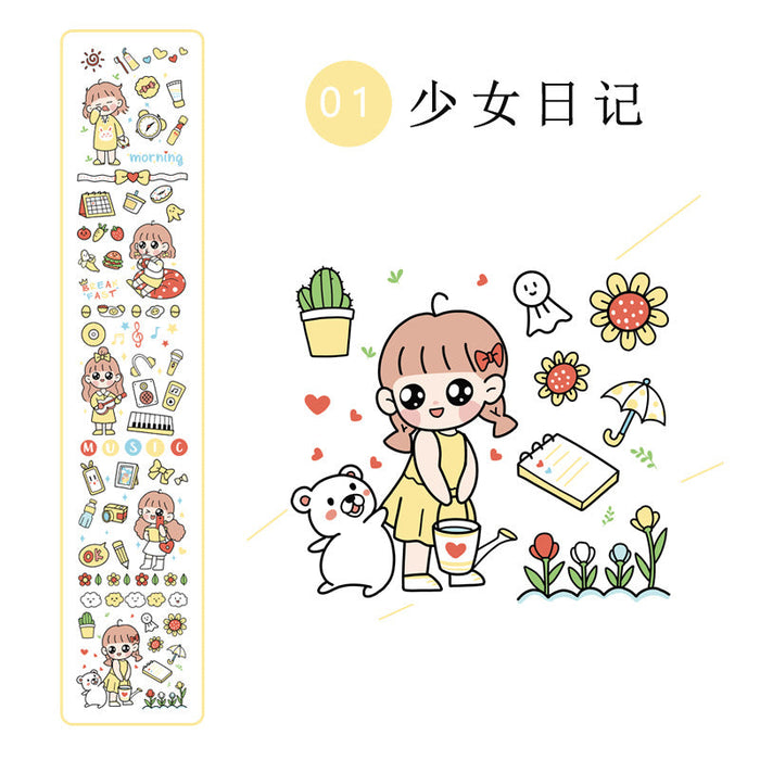 Wholesale cartoon strip stationery sticker JDC-ST-GSWL007 Sticker JoyasDeChina 01 girl diary Wholesale Jewelry JoyasDeChina Joyas De China