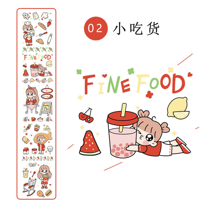 Wholesale cartoon strip stationery sticker JDC-ST-GSWL007 Sticker JoyasDeChina 02 snack goods Wholesale Jewelry JoyasDeChina Joyas De China
