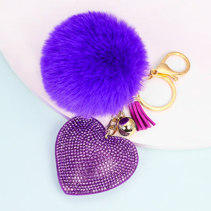 Wholesale cashmere solid color key chain MOQ ≥ 10 JDC-KC-YZ001 Keychains 永泽 16 minimum 10 pieces for wholesale Wholesale Jewelry JoyasDeChina Joyas De China