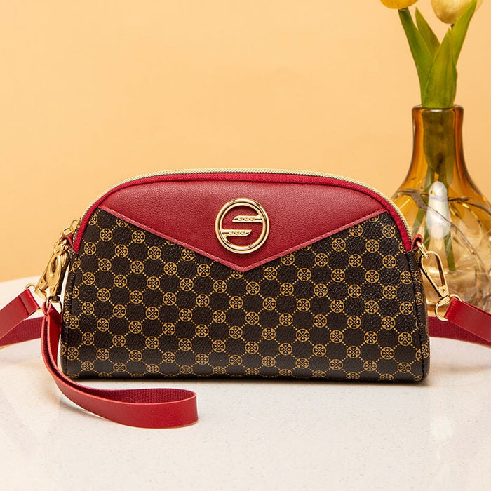 Wholesale casual color contrast shoulder bag JDC-SB-Xinc004 Shoulder Bags 狮岭鑫 RED Wholesale Jewelry JoyasDeChina Joyas De China