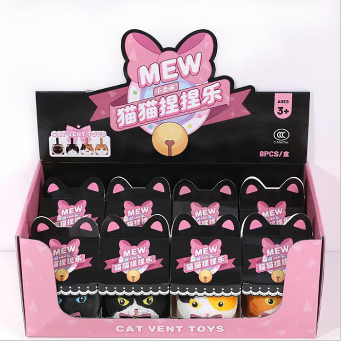 Wholesale cat decompression ball kids toys JDC-FT-Yinn003 fidgets toy 银牛 Display box mixed (multiples of 8) Wholesale Jewelry JoyasDeChina Joyas De China