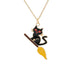 Wholesale cat exaggerated Earrings Necklace accessories JDC-NE-ML061 NECKLACE JoyasDeChina Red eyed cat Necklace Wholesale Jewelry JoyasDeChina Joyas De China