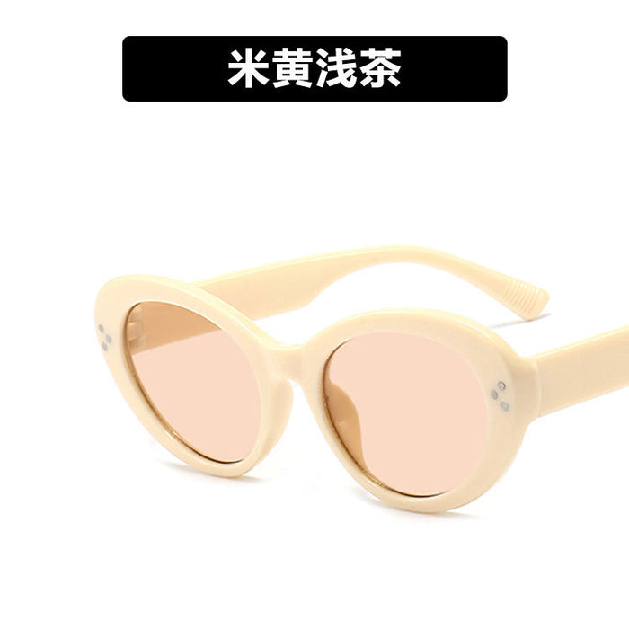 Wholesale cat eye resin lens Sunglasses JDC-SG-GSKD033 Sunglasses JoyasDeChina Beige Light Tea As shown Wholesale Jewelry JoyasDeChina Joyas De China