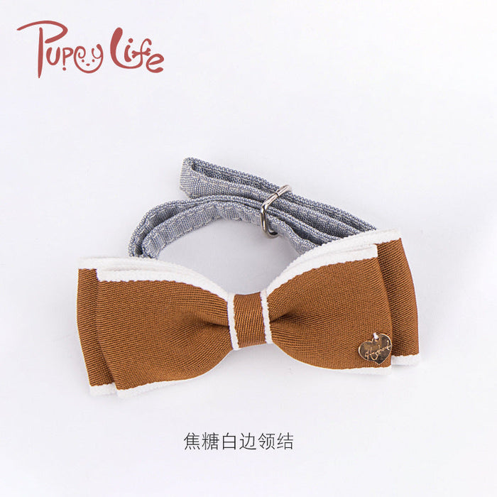 Wholesale cat polyester bow tie Pet Decor pack of 2 JDC-PD-FP014 Pet Decor 沣沛 Caramel MINIMUM 2 29-34cm Wholesale Jewelry JoyasDeChina Joyas De China