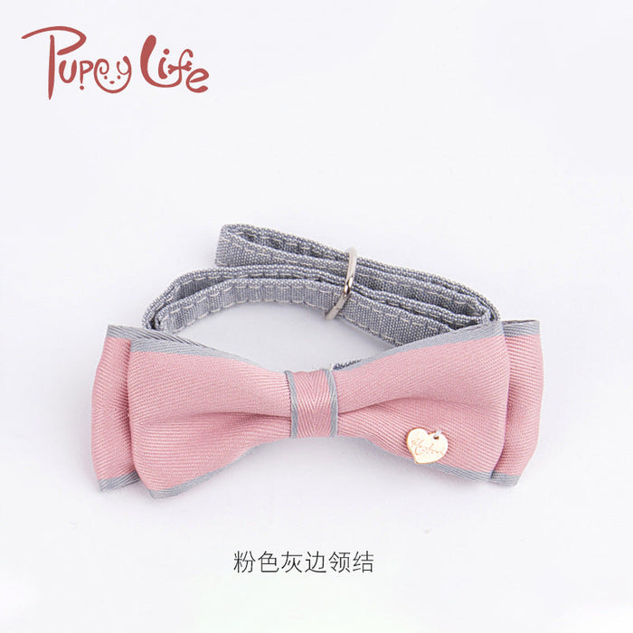 Wholesale cat polyester bow tie Pet Decor pack of 2 JDC-PD-FP014 Pet Decor 沣沛 pink MINIMUM 2 29-34cm Wholesale Jewelry JoyasDeChina Joyas De China