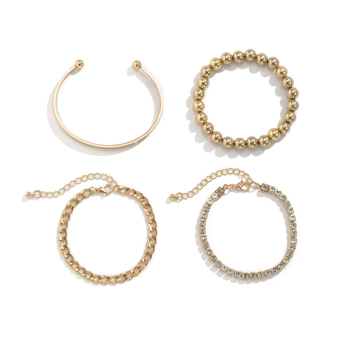 Wholesale CCB round bead claw chain iron bracelet JDC-BT-DN001 Bracelet 道妮 gold set Wholesale Jewelry JoyasDeChina Joyas De China