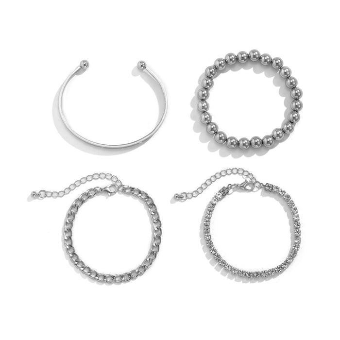 Wholesale CCB round bead claw chain iron bracelet JDC-BT-DN001 Bracelet 道妮 white k set Wholesale Jewelry JoyasDeChina Joyas De China