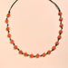 Wholesale ceramic long necklace JDC-NE-MiMeng003 NECKLACE 米萌 orange Wholesale Jewelry JoyasDeChina Joyas De China