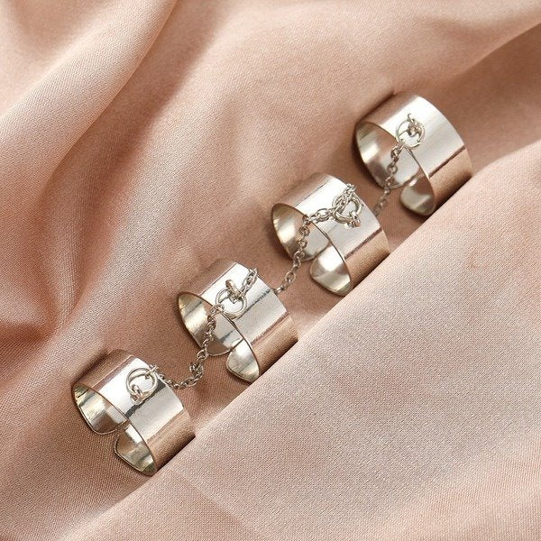 Wholesale Chain Alloy Adjustable Rings Set JDC-RS-A065 Rings 妙雅 Wholesale Jewelry JoyasDeChina Joyas De China