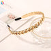 Wholesale chain alloy braided headband JDC-HD-GSQY010 Headband JoyasDeChina thin side gold Wholesale Jewelry JoyasDeChina Joyas De China