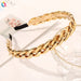 Wholesale chain alloy braided headband JDC-HD-GSQY010 Headband JoyasDeChina wide brim gold Wholesale Jewelry JoyasDeChina Joyas De China