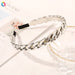 Wholesale chain alloy braided headband JDC-HD-GSQY010 Headband JoyasDeChina wide brim silver Wholesale Jewelry JoyasDeChina Joyas De China