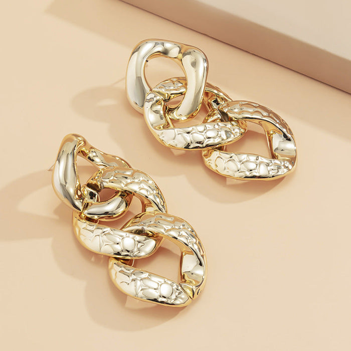 Wholesale Chain CCB Acrylic Earrings JDC-ES-XC333 Earrings 夏晨 gold Wholesale Jewelry JoyasDeChina Joyas De China